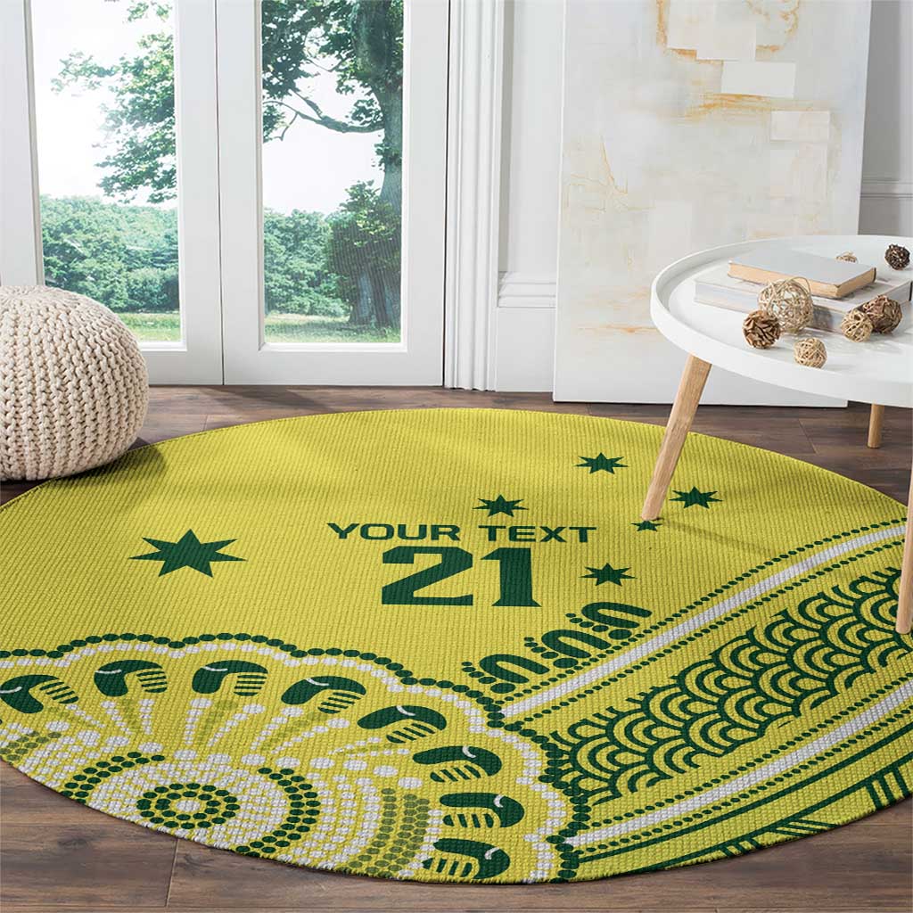 Custom Cricket Aussie Pride Round Carpet Aboriginal Dot Art Cricket - Aussie Hoodie