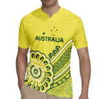Custom Cricket Aussie Pride Rugby Jersey Aboriginal Dot Art Cricket - Aussie Hoodie