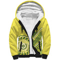 Custom Cricket Aussie Pride Sherpa Hoodie Aboriginal Dot Art Cricket - Aussie Hoodie