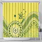 Custom Cricket Aussie Pride Shower Curtain Aboriginal Dot Art Cricket - Aussie Hoodie