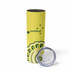 Custom Cricket Aussie Pride Skinny Tumbler Aboriginal Dot Art Cricket - Aussie Hoodie