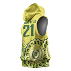 Custom Cricket Aussie Pride Sleeveless Hoodie Aboriginal Dot Art Cricket - Aussie Hoodie