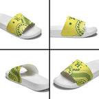 Custom Cricket Aussie Pride Slide Sandals Aboriginal Dot Art Cricket - Aussie Hoodie