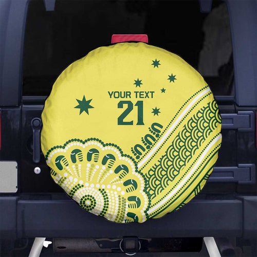 Custom Cricket Aussie Pride Spare Tire Cover Aboriginal Dot Art Cricket - Aussie Hoodie
