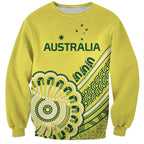 Custom Cricket Aussie Pride Sweatshirt Aboriginal Dot Art Cricket - Aussie Hoodie
