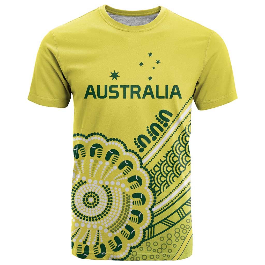 Custom Cricket Aussie Pride T Shirt Aboriginal Dot Art Cricket - Aussie Hoodie