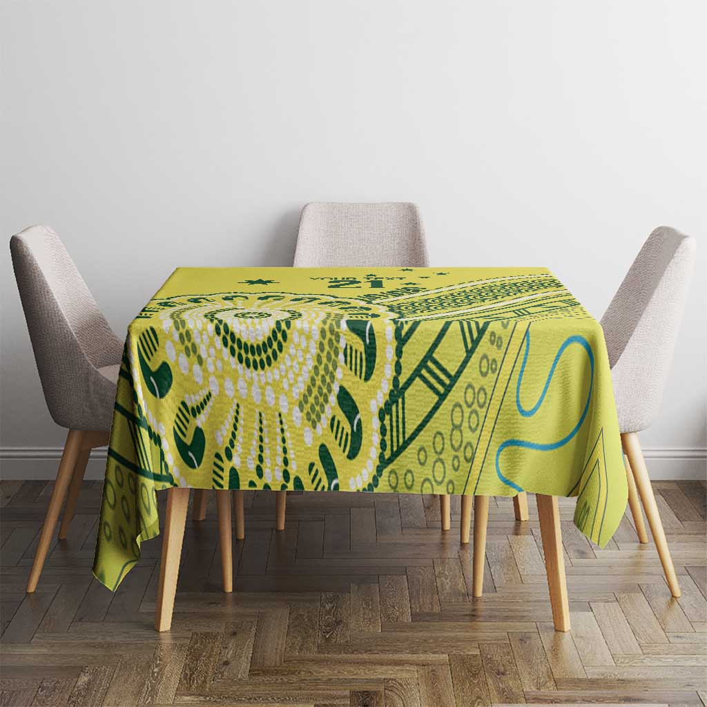 Custom Cricket Aussie Pride Tablecloth Aboriginal Dot Art Cricket - Aussie Hoodie