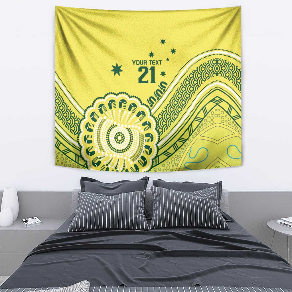 Custom Cricket Aussie Pride Tapestry Aboriginal Dot Art Cricket - Aussie Hoodie
