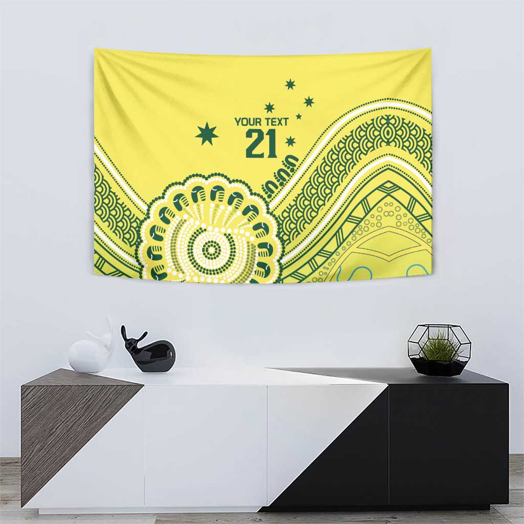 Custom Cricket Aussie Pride Tapestry Aboriginal Dot Art Cricket - Aussie Hoodie