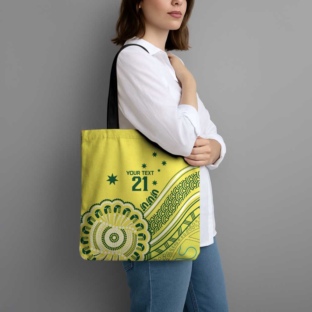 Custom Cricket Aussie Pride Tote Bag Aboriginal Dot Art Cricket - Aussie Hoodie