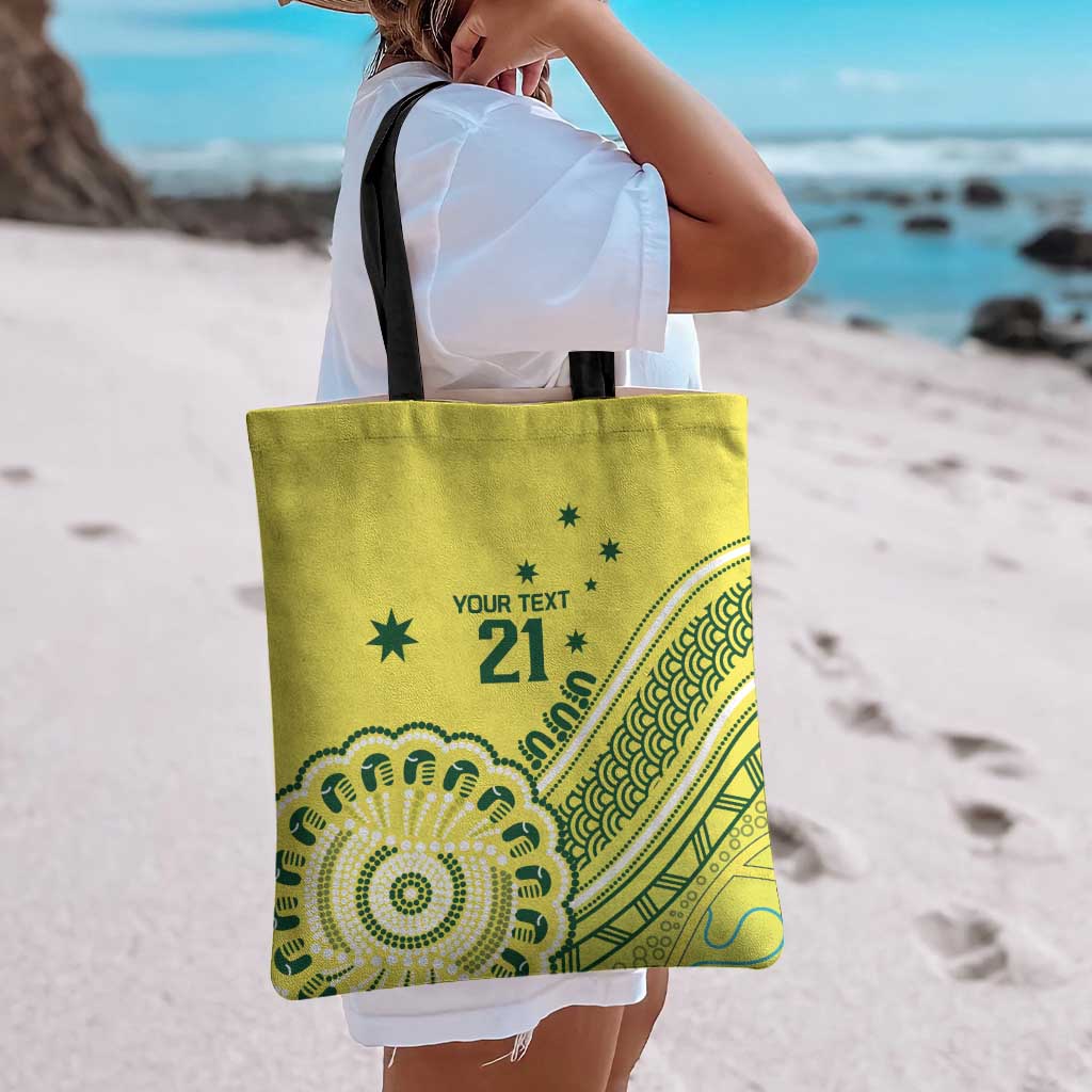 Custom Cricket Aussie Pride Tote Bag Aboriginal Dot Art Cricket - Aussie Hoodie