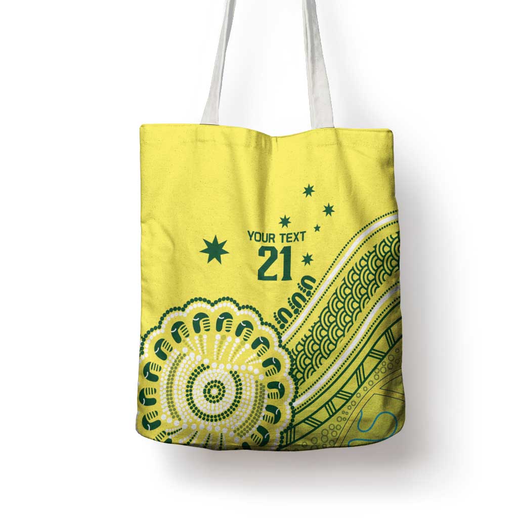 Custom Cricket Aussie Pride Tote Bag Aboriginal Dot Art Cricket - Aussie Hoodie