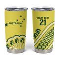 Custom Cricket Aussie Pride Tumbler Cup Aboriginal Dot Art Cricket - Aussie Hoodie