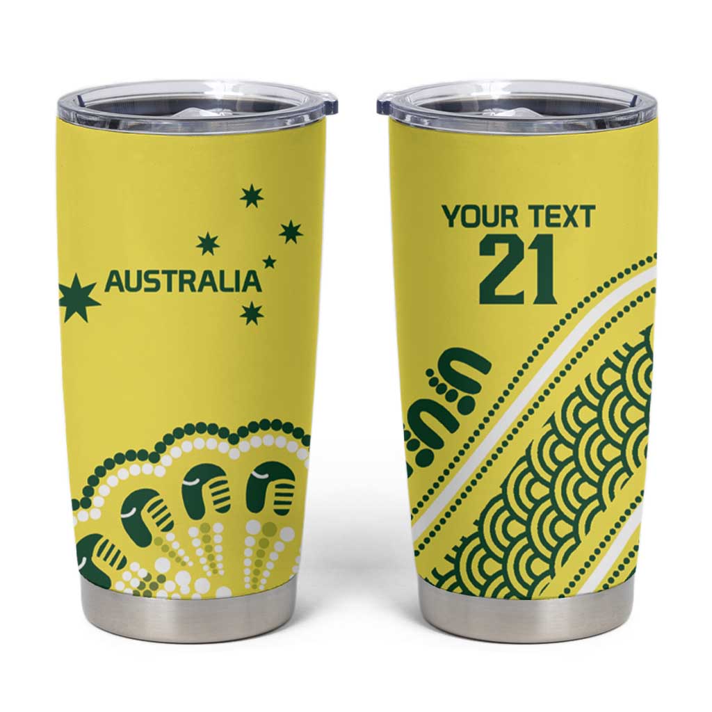 Custom Cricket Aussie Pride Tumbler Cup Aboriginal Dot Art Cricket - Aussie Hoodie