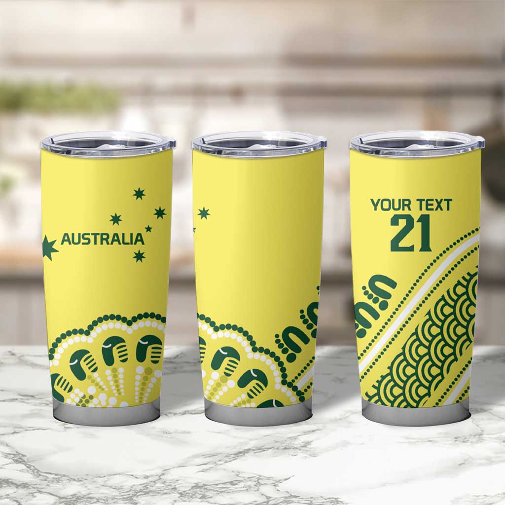 Custom Cricket Aussie Pride Tumbler Cup Aboriginal Dot Art Cricket - Aussie Hoodie