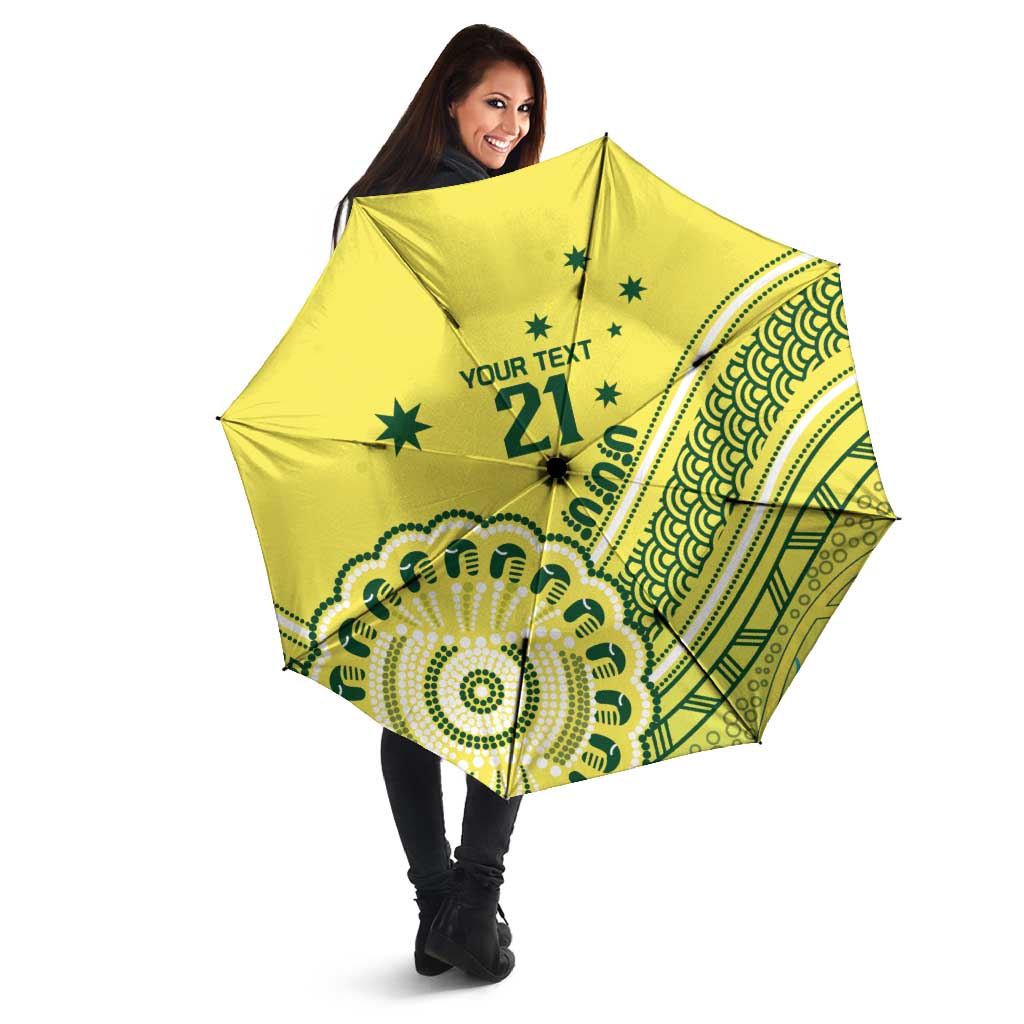 Custom Cricket Aussie Pride Umbrella Aboriginal Dot Art Cricket - Aussie Hoodie