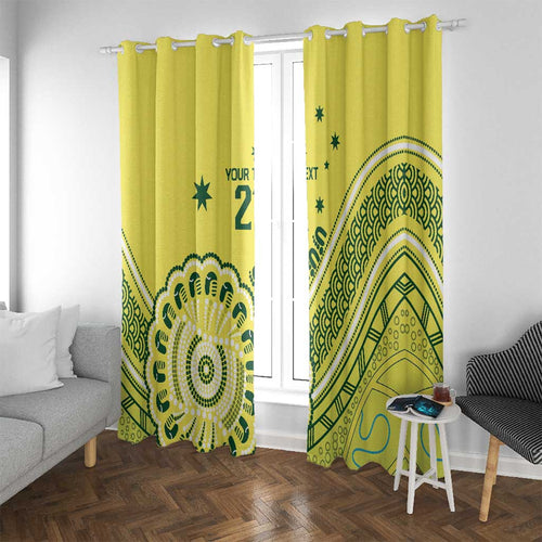 Custom Cricket Aussie Pride Window Curtain Aboriginal Dot Art Cricket - Aussie Hoodie