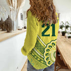 Custom Cricket Aussie Pride Women Casual Shirt Aboriginal Dot Art Cricket - Aussie Hoodie