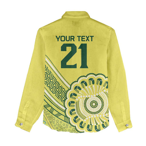 Custom Cricket Aussie Pride Women Casual Shirt Aboriginal Dot Art Cricket - Aussie Hoodie