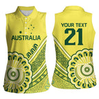 Custom Cricket Aussie Pride Women Sleeveless Polo Shirt Aboriginal Dot Art Cricket - Aussie Hoodie