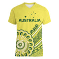 Custom Cricket Aussie Pride Women V-Neck T-Shirt Aboriginal Dot Art Cricket - Aussie Hoodie