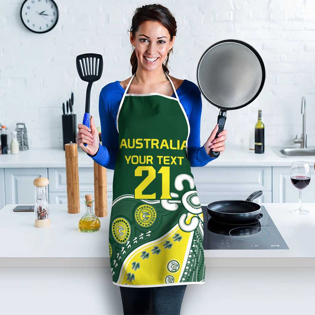 Custom Cricket Aussie Pride Apron Indigenous Inspired - Aussie Hoodie