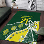 Custom Cricket Aussie Pride Area Rug Indigenous Inspired - Aussie Hoodie