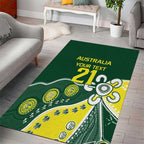 Custom Cricket Aussie Pride Area Rug Indigenous Inspired - Aussie Hoodie