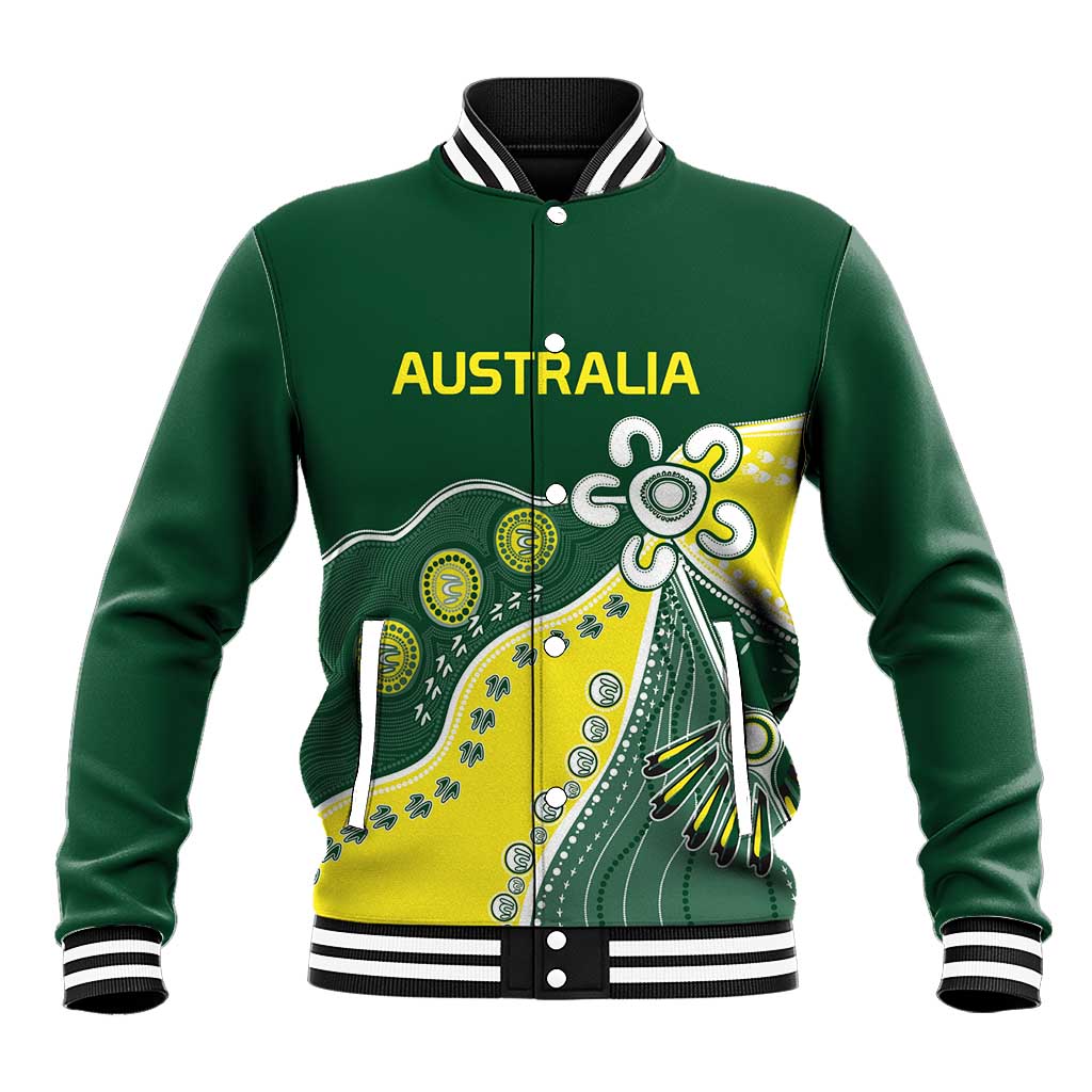 Custom Cricket Aussie Pride Baseball Jacket Indigenous Inspired - Aussie Hoodie