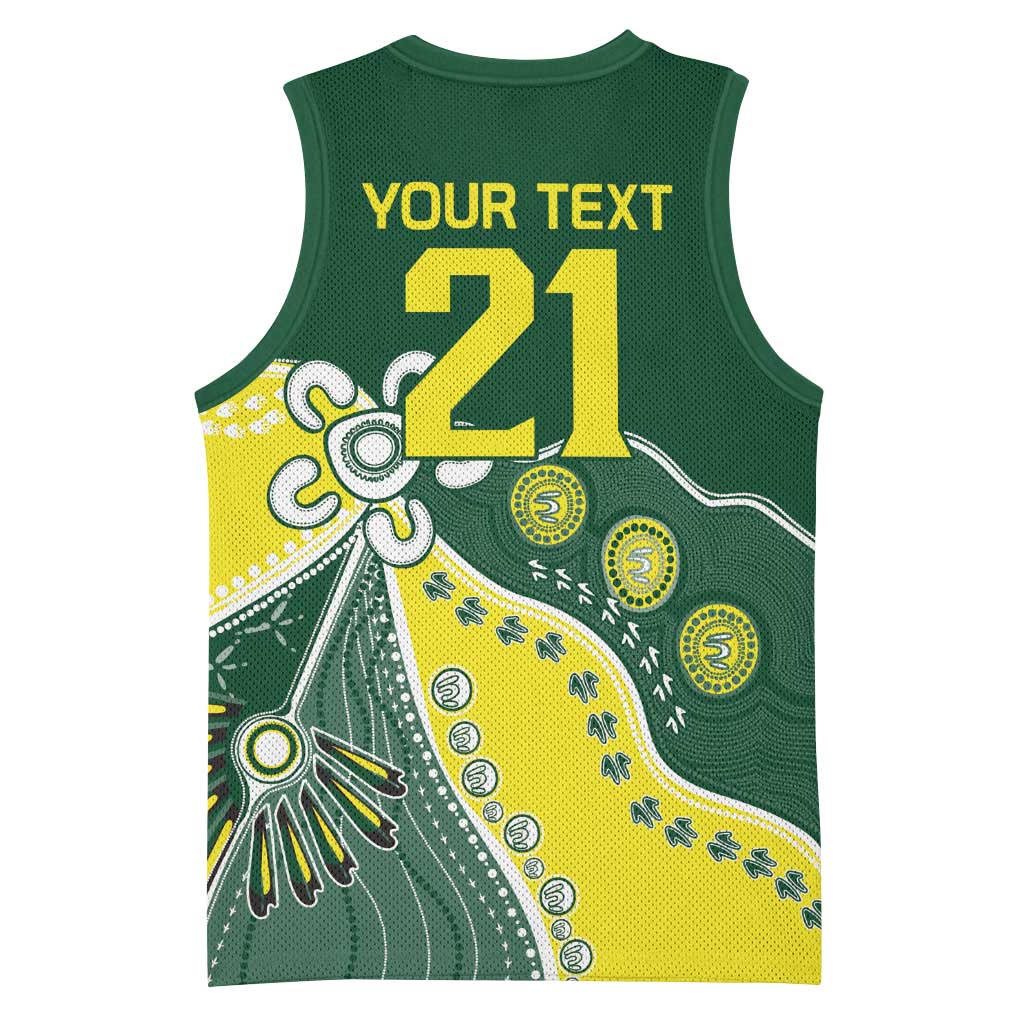 Custom Cricket Aussie Pride Basketball Jersey Indigenous Inspired - Aussie Hoodie