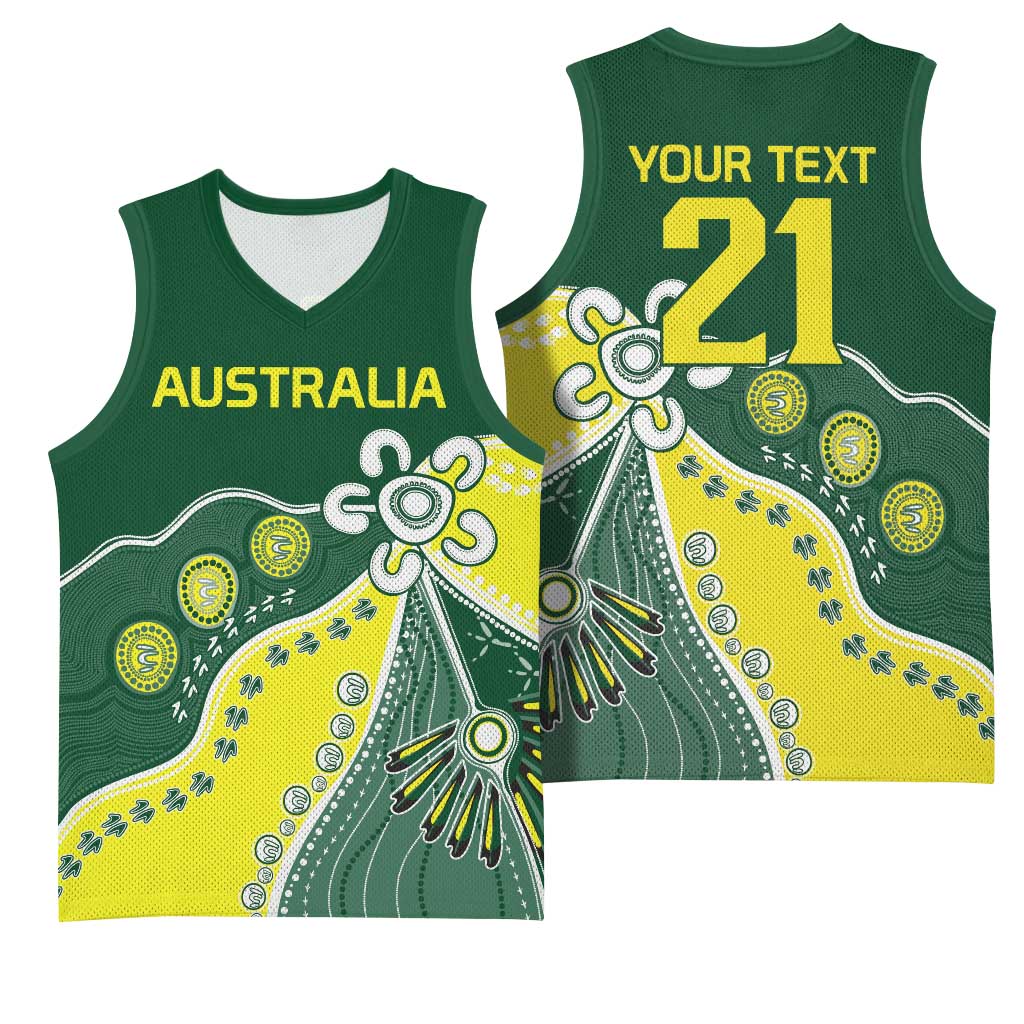 Custom Cricket Aussie Pride Basketball Jersey Indigenous Inspired - Aussie Hoodie