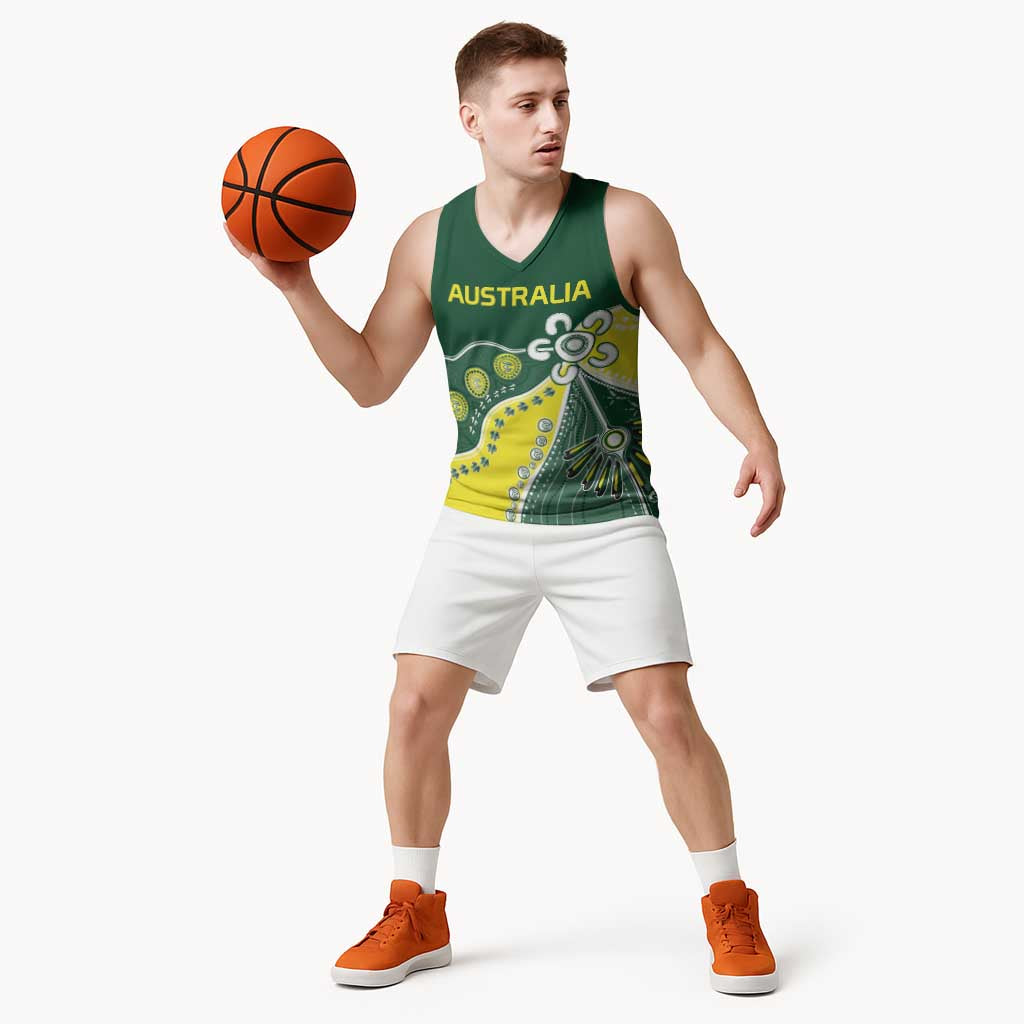 Custom Cricket Aussie Pride Basketball Jersey Indigenous Inspired - Aussie Hoodie
