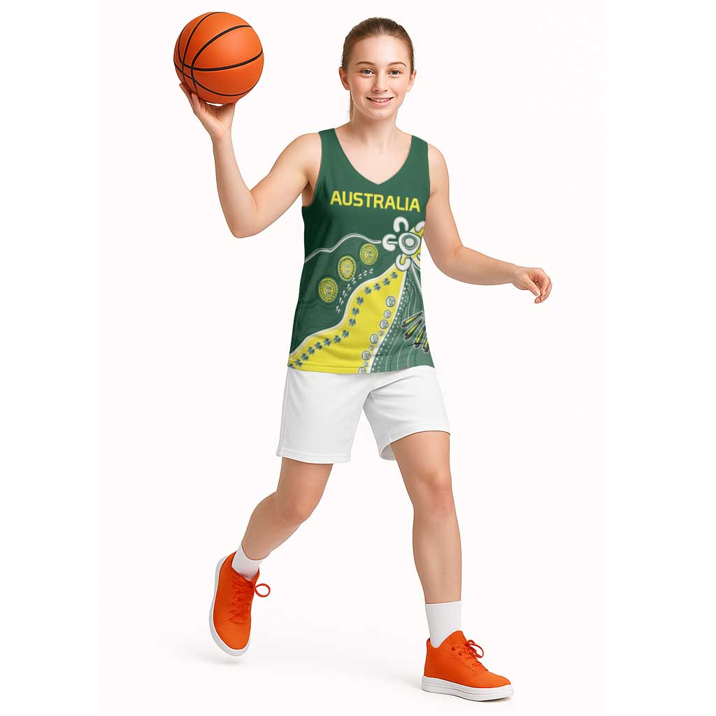 Custom Cricket Aussie Pride Basketball Jersey Indigenous Inspired - Aussie Hoodie
