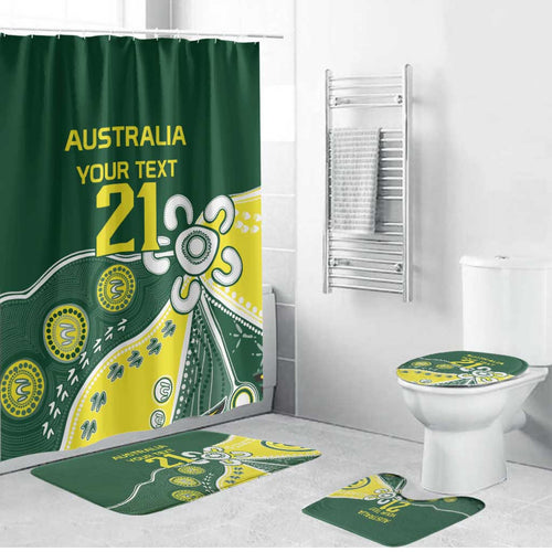 Custom Cricket Aussie Pride Bathroom Set Indigenous Inspired - Aussie Hoodie