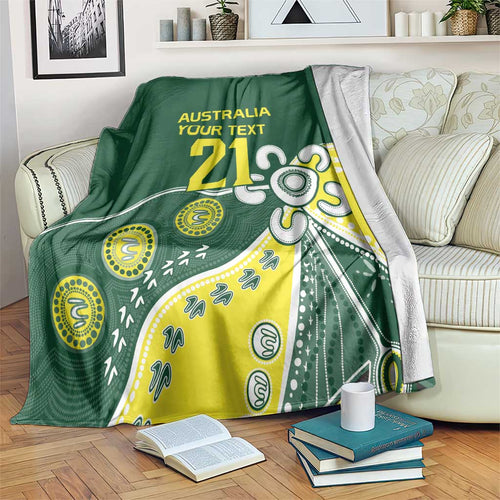 Custom Cricket Aussie Pride Blanket Indigenous Inspired - Aussie Hoodie