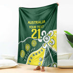 Custom Cricket Aussie Pride Blanket Indigenous Inspired - Aussie Hoodie