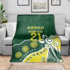 Custom Cricket Aussie Pride Blanket Indigenous Inspired - Aussie Hoodie