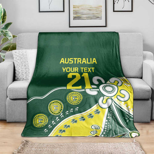 Custom Cricket Aussie Pride Blanket Indigenous Inspired - Aussie Hoodie