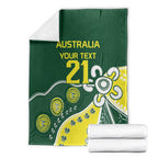 Custom Cricket Aussie Pride Blanket Indigenous Inspired - Aussie Hoodie