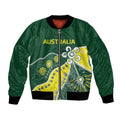 Custom Cricket Aussie Pride Bomber Jacket Indigenous Inspired - Aussie Hoodie