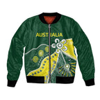 Custom Cricket Aussie Pride Bomber Jacket Indigenous Inspired - Aussie Hoodie