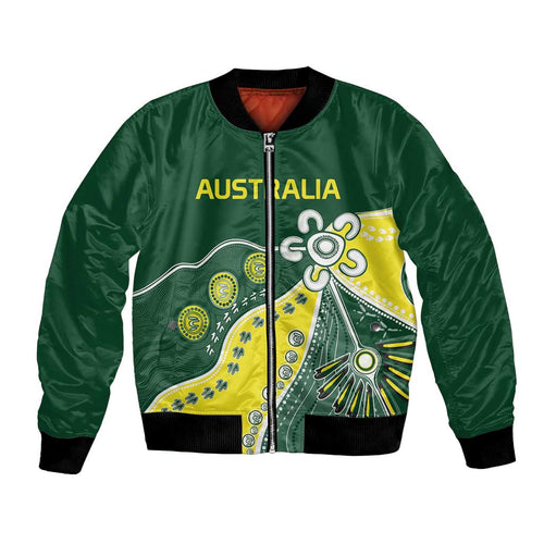 Custom Cricket Aussie Pride Bomber Jacket Indigenous Inspired - Aussie Hoodie