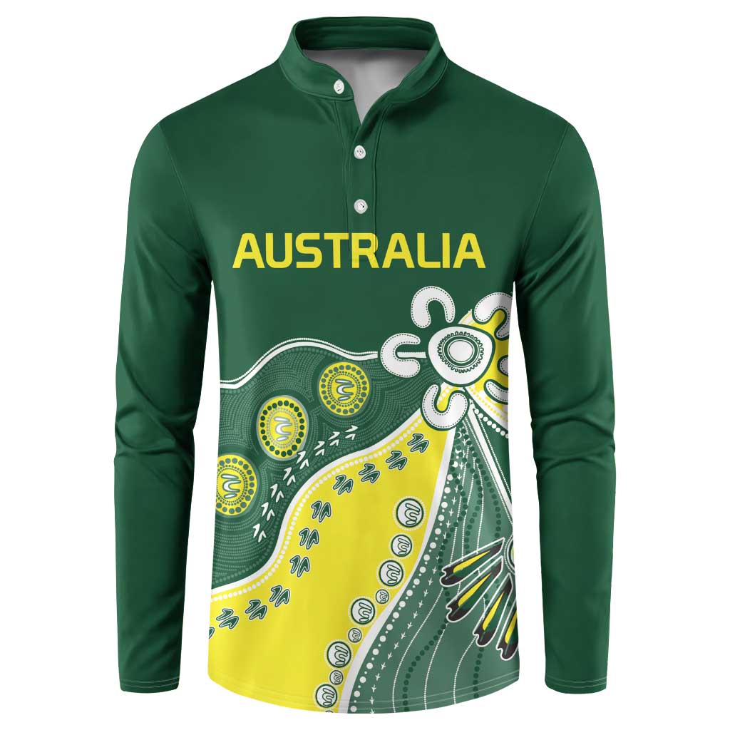 Custom Cricket Aussie Pride Button Sweatshirt Indigenous Inspired - Aussie Hoodie