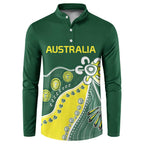 Custom Cricket Aussie Pride Button Sweatshirt Indigenous Inspired - Aussie Hoodie