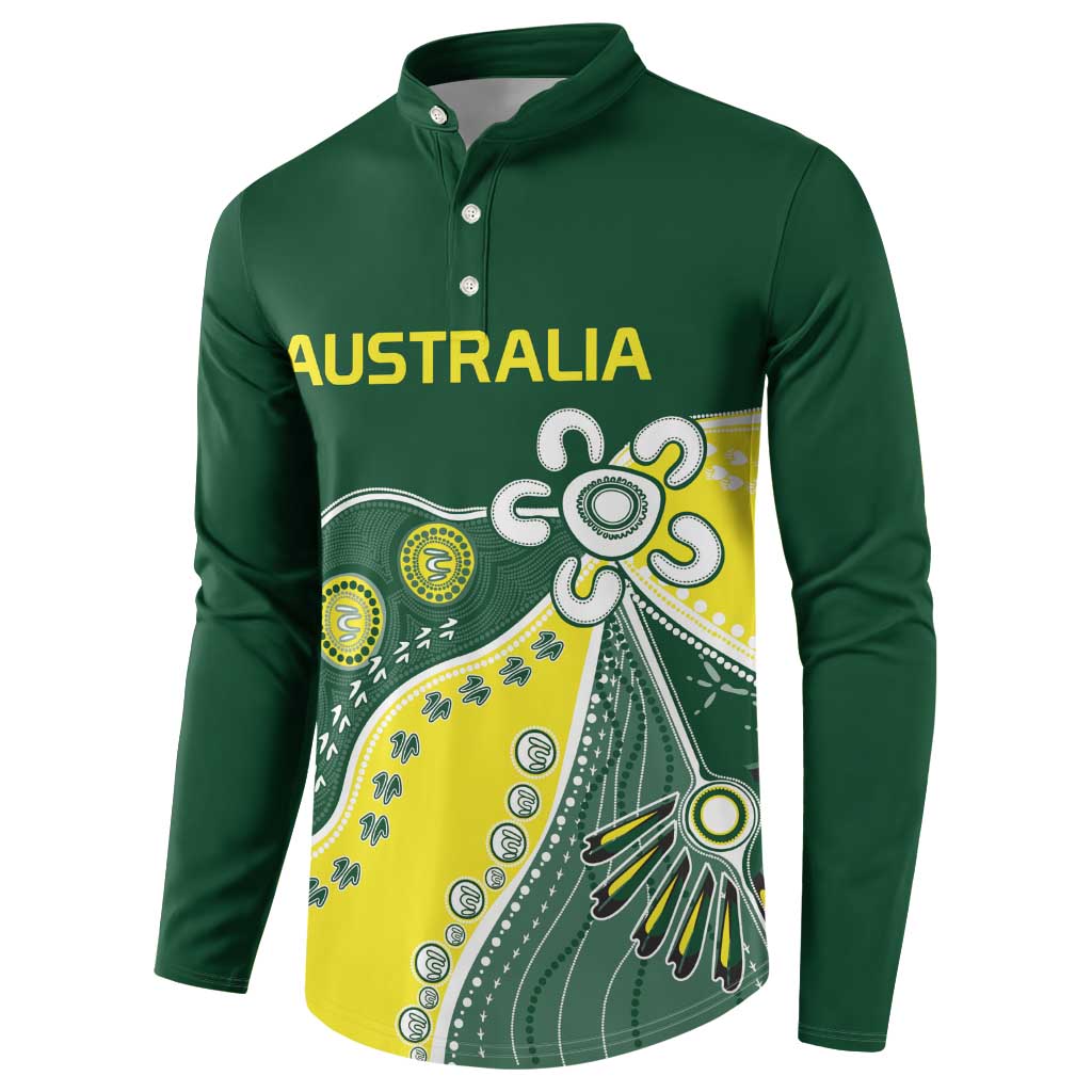 Custom Cricket Aussie Pride Button Sweatshirt Indigenous Inspired - Aussie Hoodie