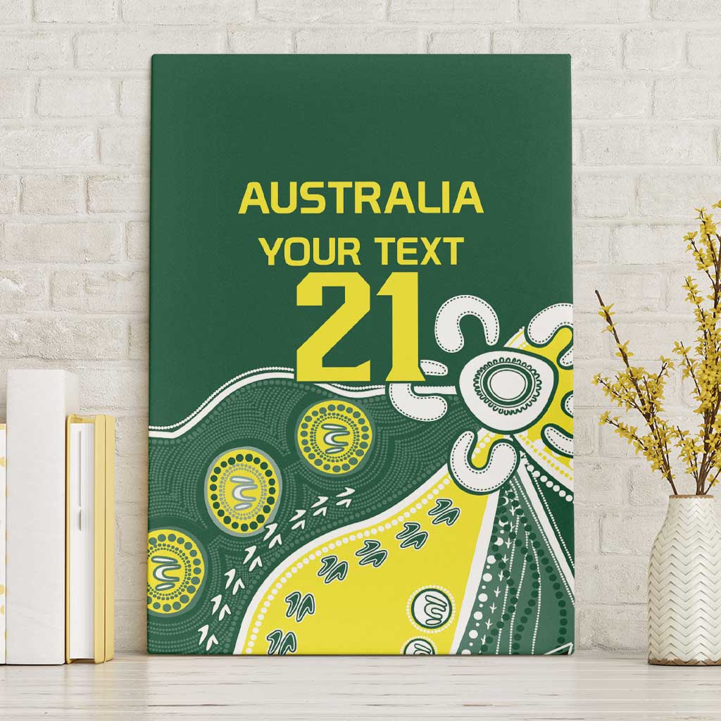 Custom Cricket Aussie Pride Canvas Wall Art Indigenous Inspired - Aussie Hoodie