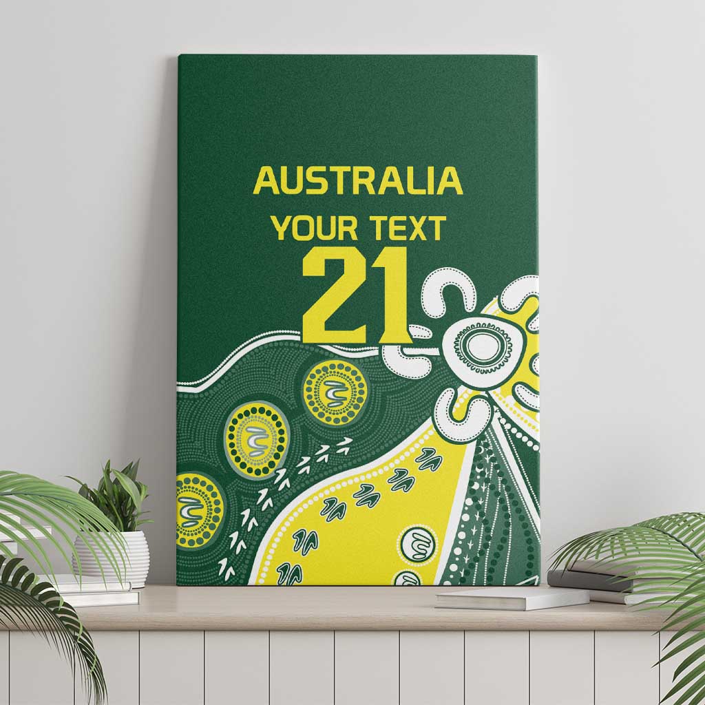 Custom Cricket Aussie Pride Canvas Wall Art Indigenous Inspired - Aussie Hoodie