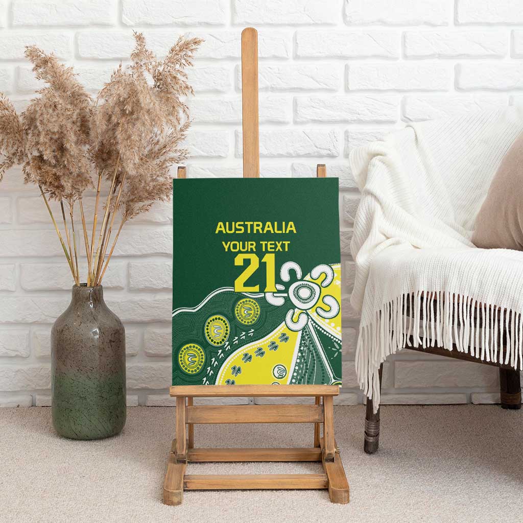 Custom Cricket Aussie Pride Canvas Wall Art Indigenous Inspired - Aussie Hoodie