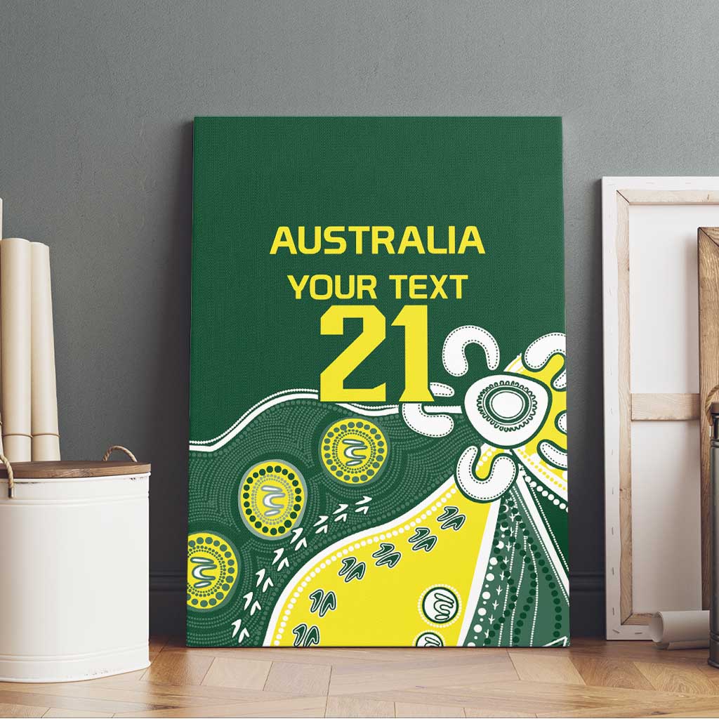 Custom Cricket Aussie Pride Canvas Wall Art Indigenous Inspired - Aussie Hoodie