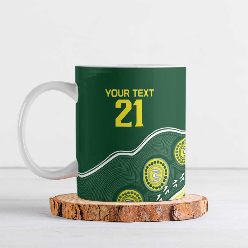 Custom Cricket Aussie Pride Ceramic Mug Indigenous Inspired - Aussie Hoodie